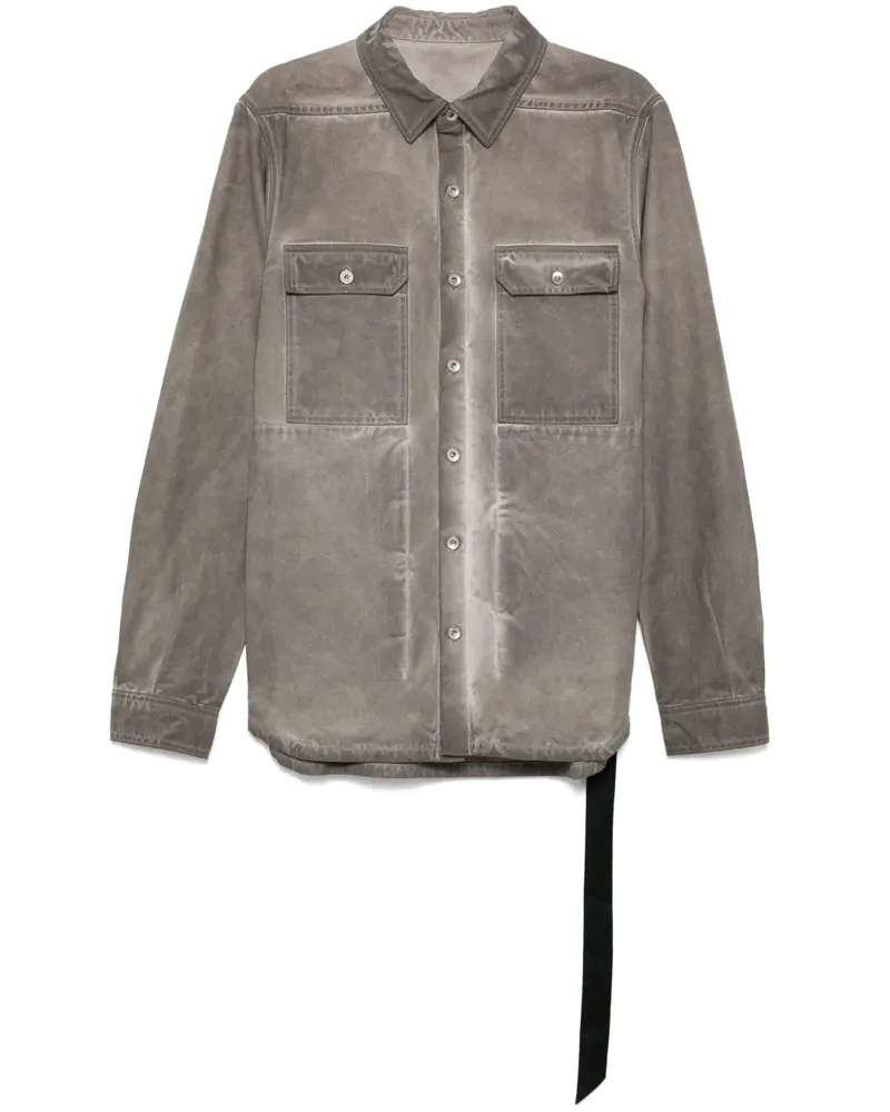 DRKSHDW by Rick Owens Hemdjacke aus Bio-Baumwolle - Grau Grau