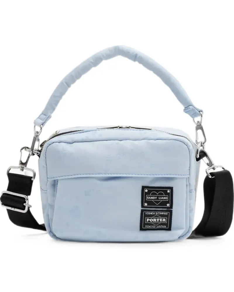 Sandy Liang x Porter Muffin logo-patch tote bag - Blau Blau