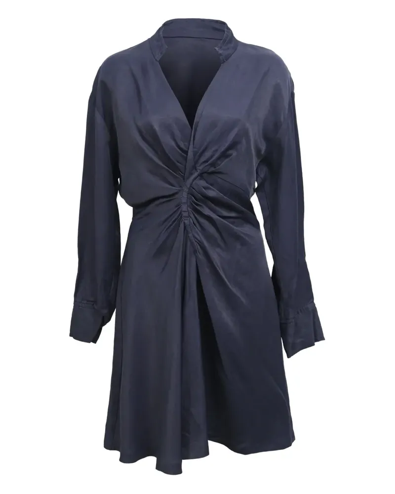 Sandro gathered mini dress - Blau Blau