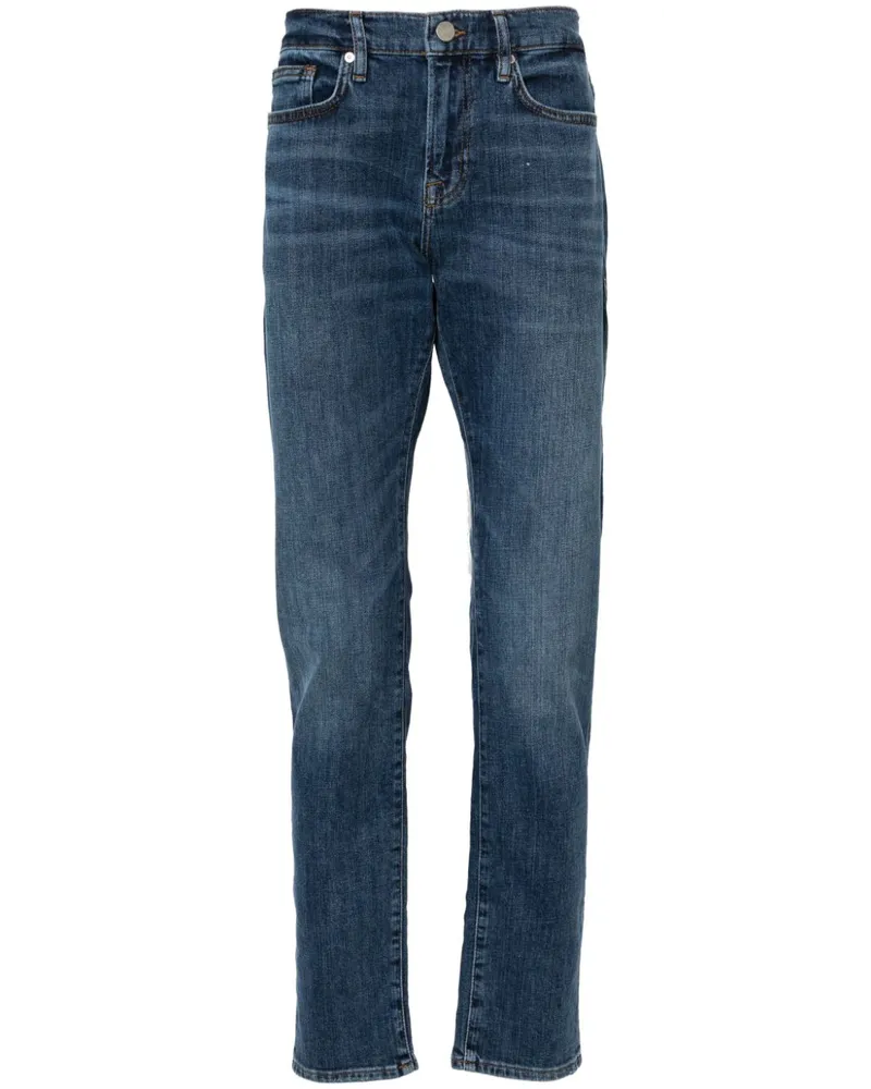 Frame Denim Halbhohe L'Homme Slim-Fit-Jeans - Blau Blau