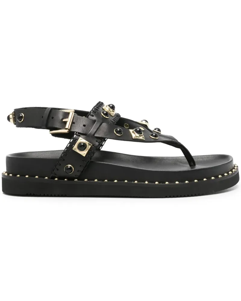 ash Sandalen mit Nieten - Schwarz Schwarz