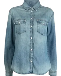 Frame Denim Langärmeliges Jeanshemd Blau