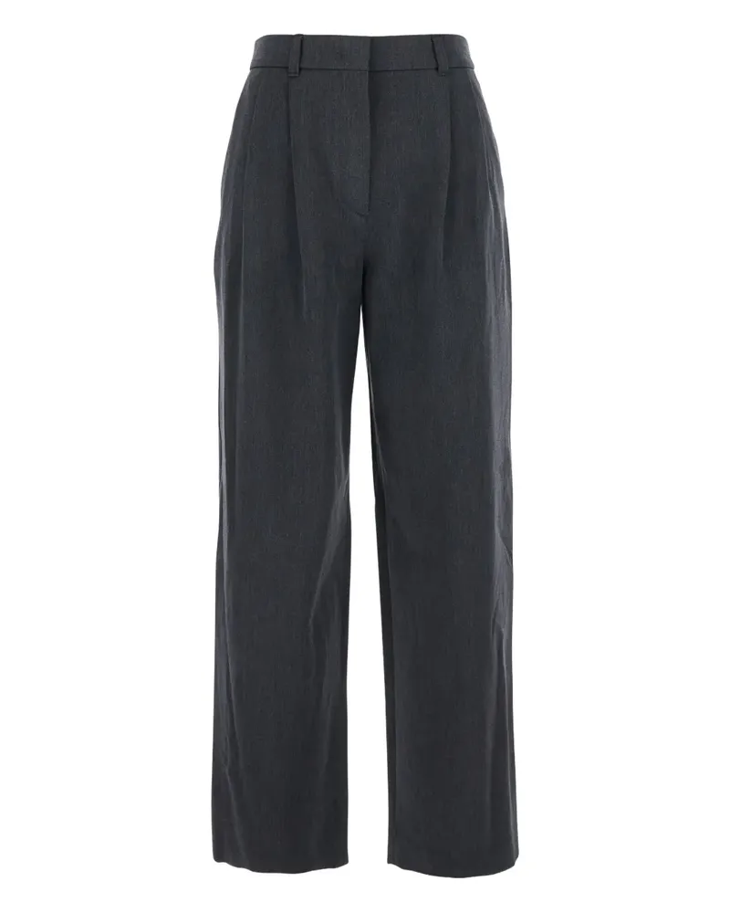 Dunst pleat-detail trousers - Grau Grau