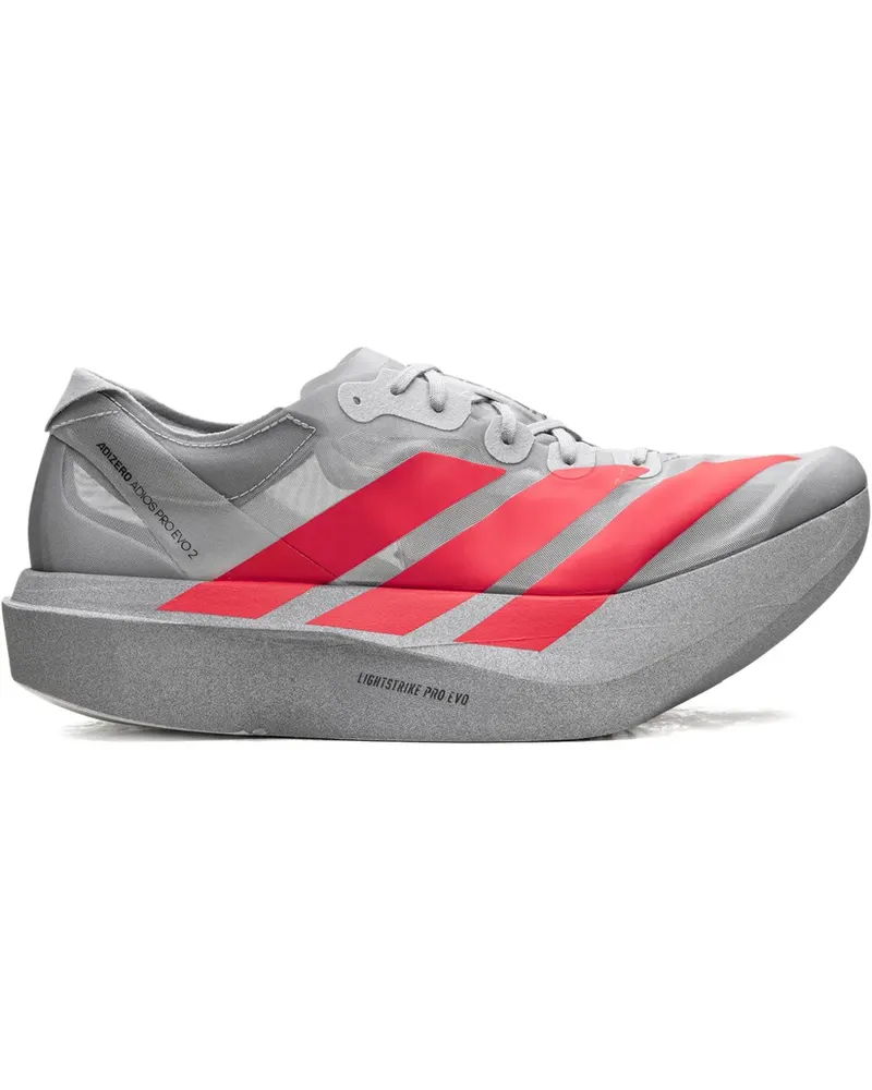 adidas Adizero Adios Pro Evo 2 "Silver Metallic/Lucid Red/Grey Two" Sneakers - Silber Silber