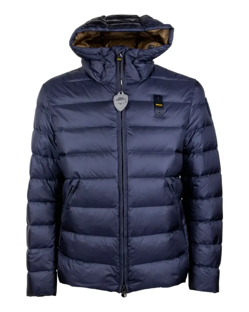 Blauer quilted hooded jacket Blau
