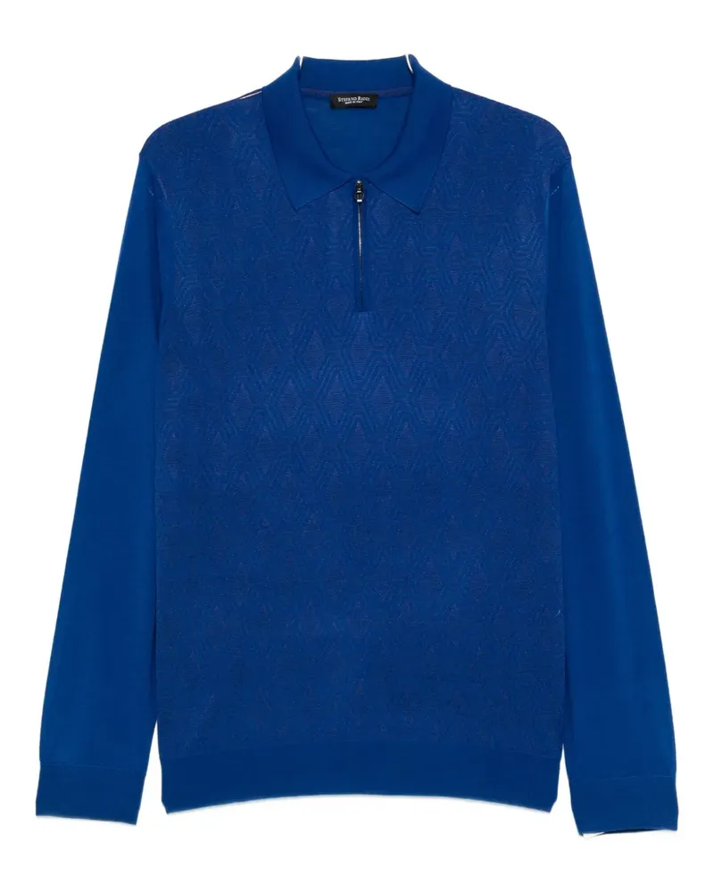 Stefano Ricci zip-fastening polo shirt - Blau Blau