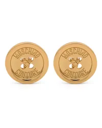 Moschino Ohrclips mit Logo-Prägung Gold