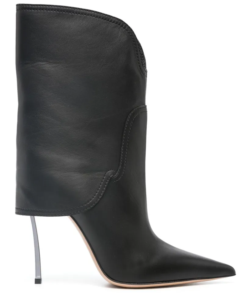 Casadei Stiefel mit spitzer Kappe 100mm - Schwarz Schwarz