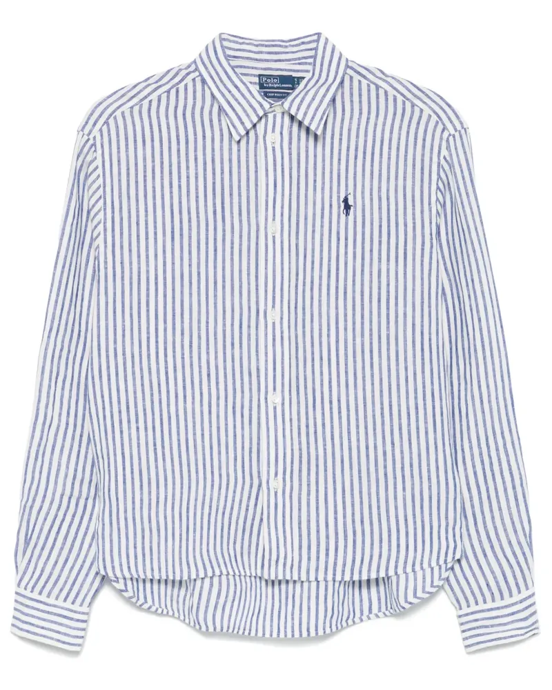 Ralph Lauren Gestreiftes Hemd aus Leinen - Blau Blau
