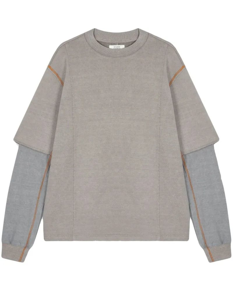 STUDIO TOMBOY T-Shirt im Layering-Look - Grau Grau
