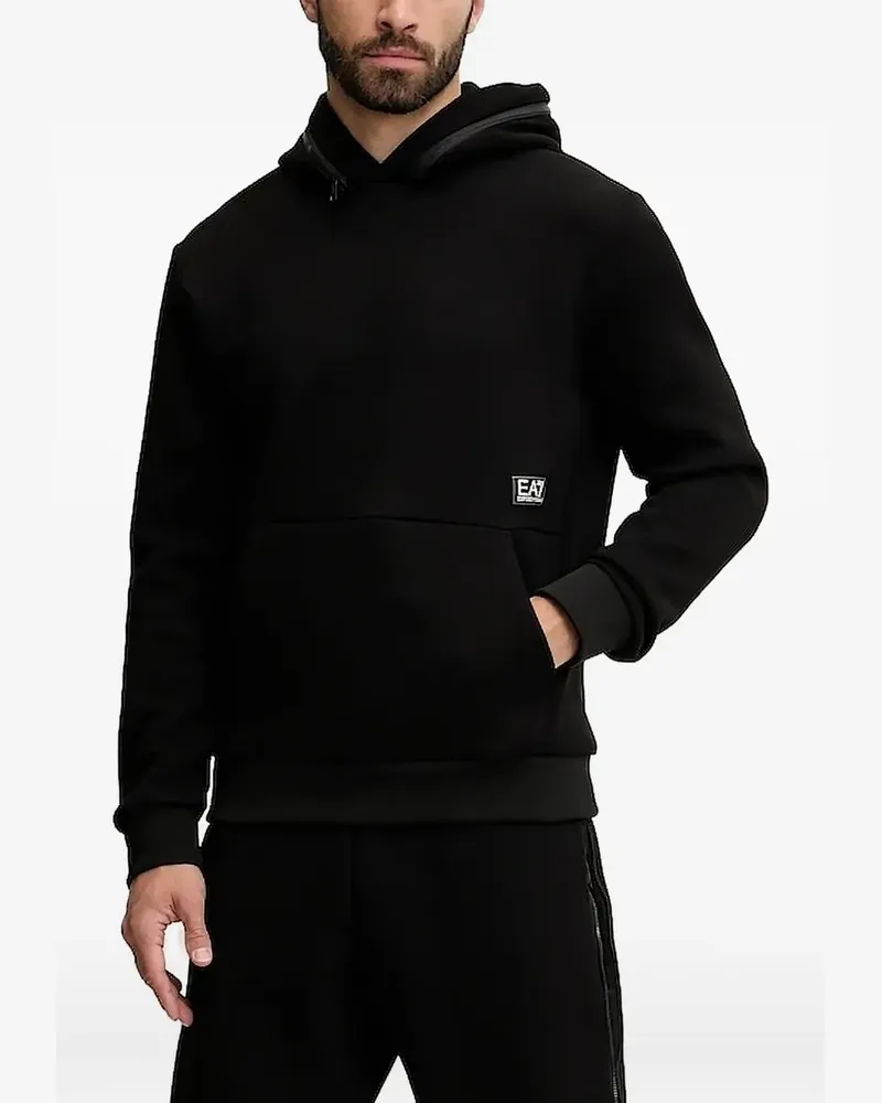 EA7 Hoodie mit Reißverschluss - Schwarz Schwarz