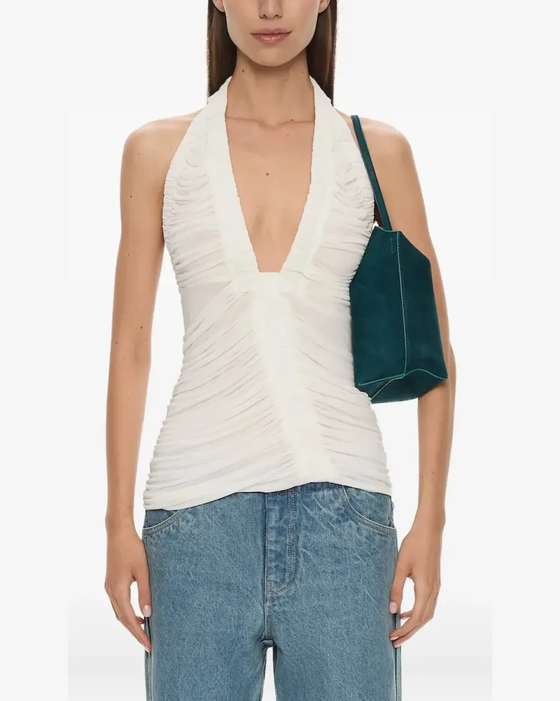 Christopher Esber Orion Oberteil mit Rüschen - Weiß Weiß