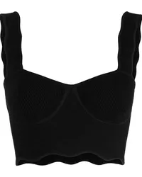 GALVAN Cropped-Bustier Schwarz