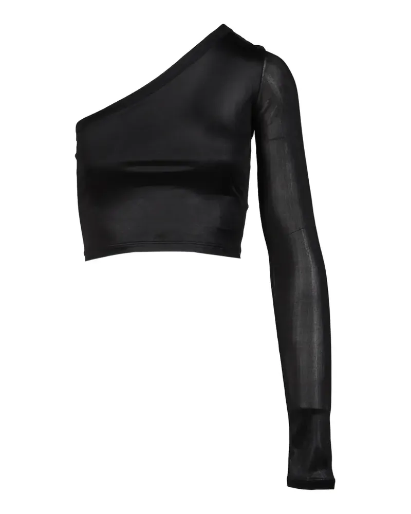DRKSHDW by Rick Owens Ziggy T asymmetric cropped T-shirt - Schwarz Schwarz