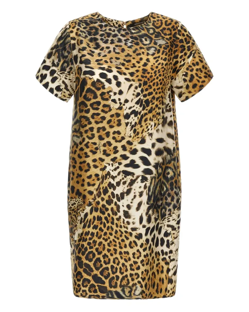 Roberto Cavalli Minikleid mit Leoparden-Print - Nude Nude