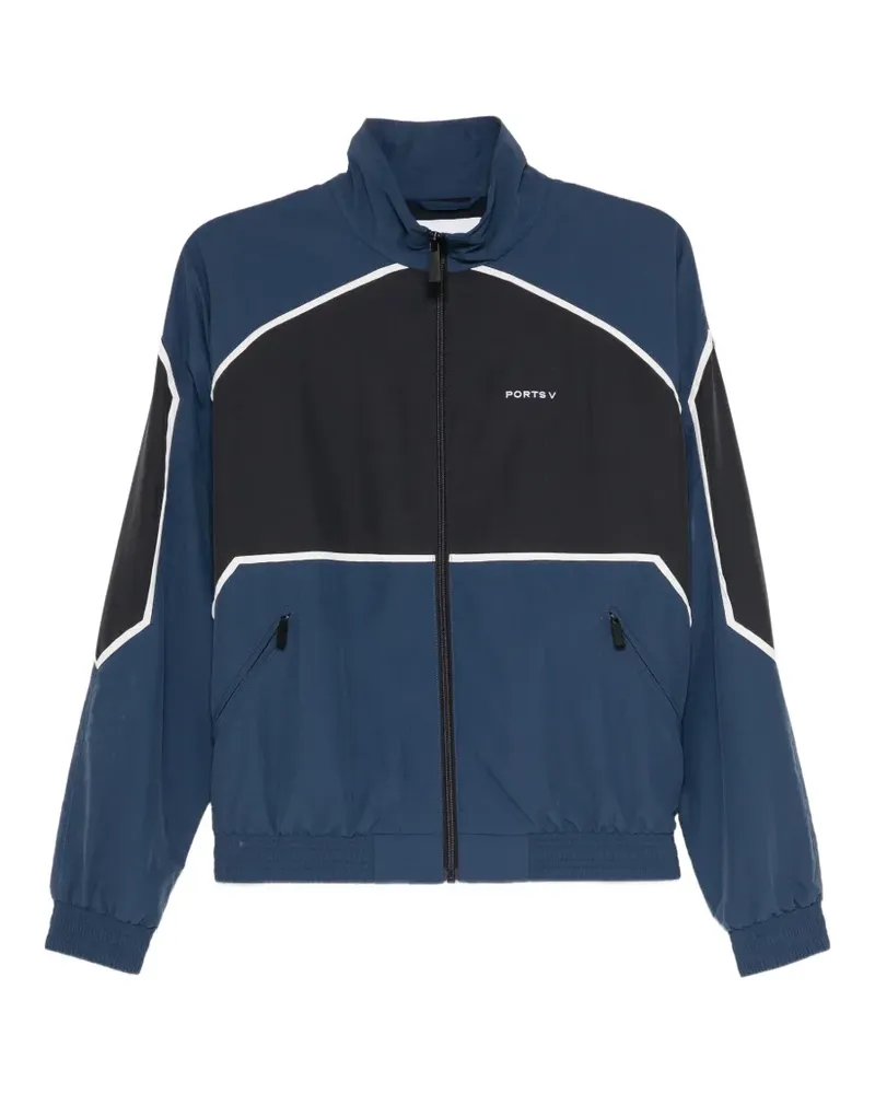 Ports V Jacke in Colour-Block-Optik - Blau Blau
