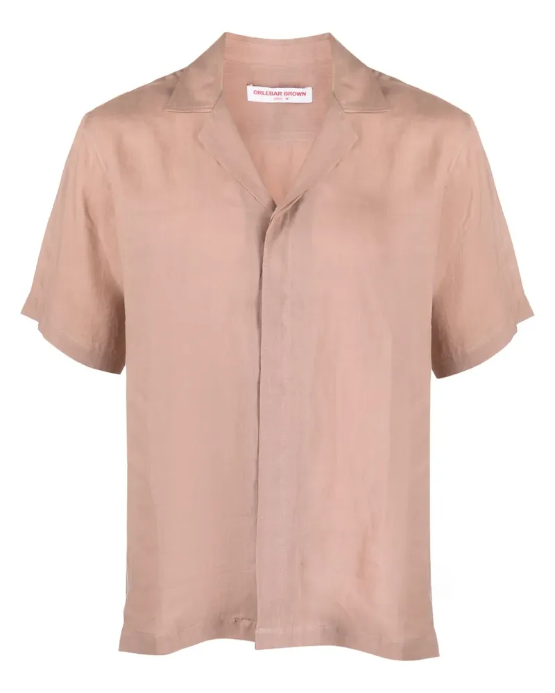 Orlebar Brown Maitan Hemd aus Leinen - Rosa Rosa