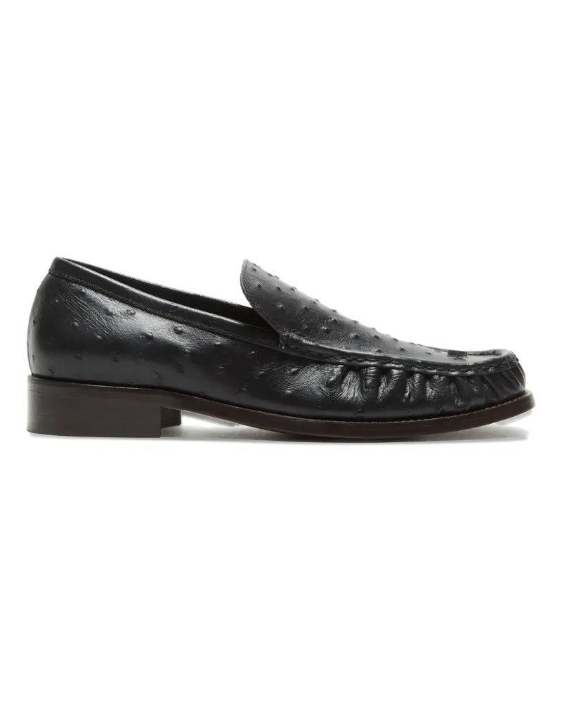Acne Studios embossed-detail leather loafers - Schwarz Schwarz