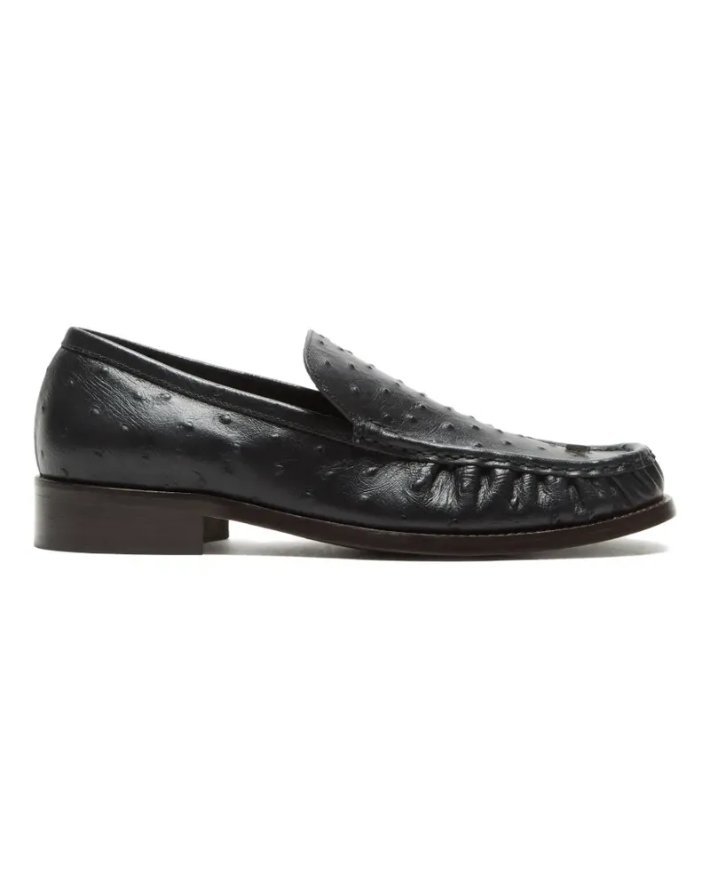 Acne Studios embossed-detail leather loafers - Schwarz Schwarz