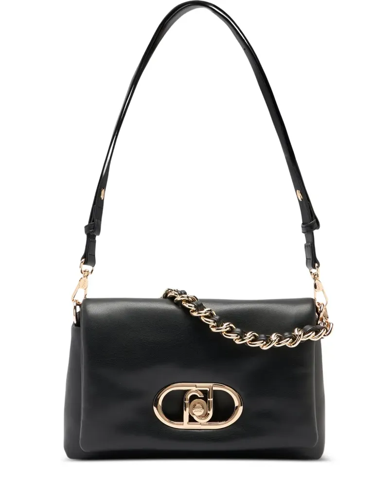 Liu Jo LaPuffy medium chain strap logo shoulder bag - Schwarz Schwarz