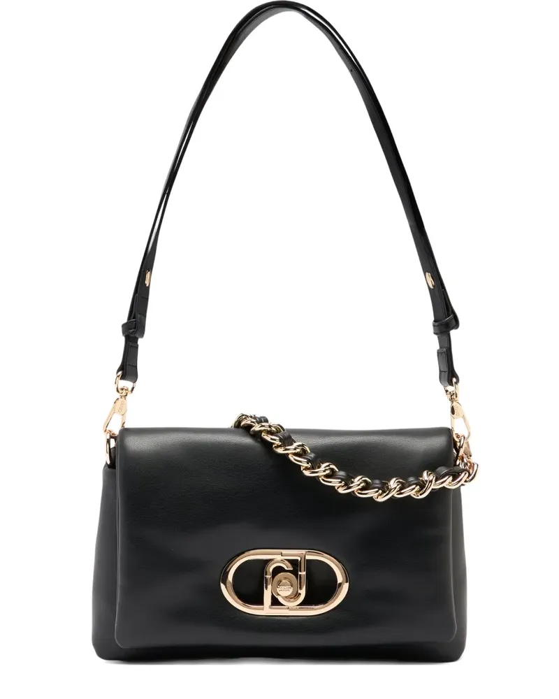 Liu Jo LaPuffy medium chain strap logo shoulder bag - Schwarz Schwarz