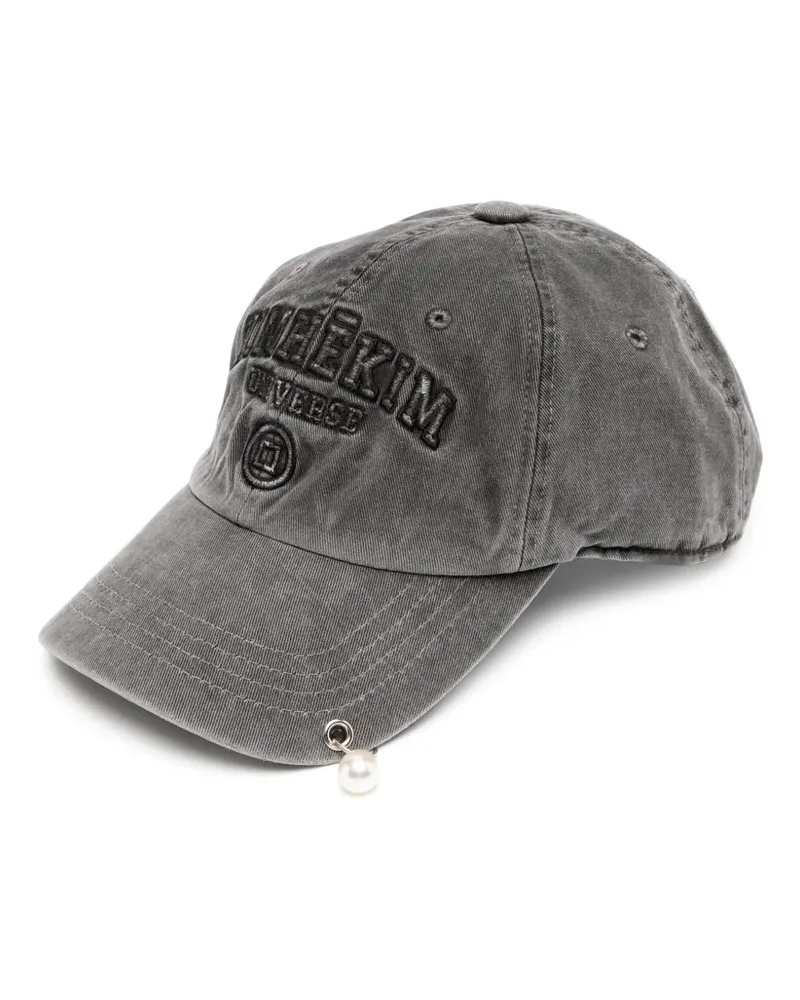 KIMHEKIM Baseballkappe mit Perlen - Grau Grau