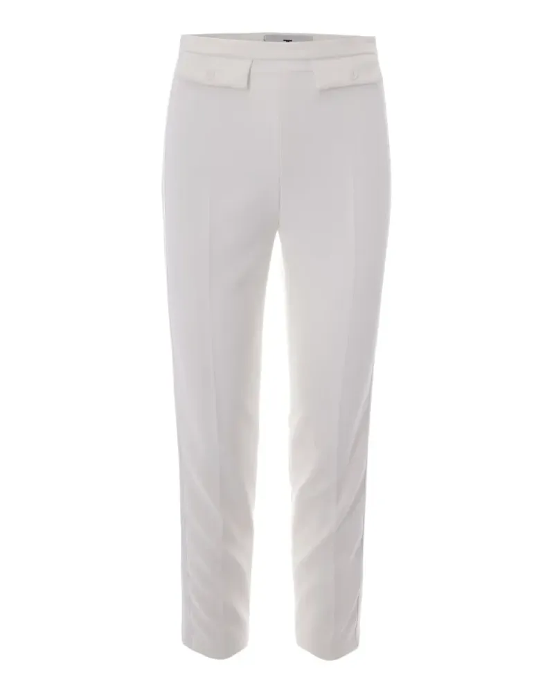 Elisabetta Franchi button-flap tailored trousers - Weiß Weiß