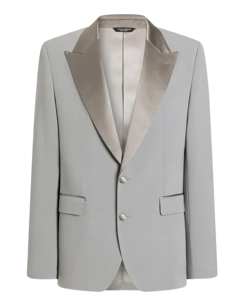 Dolce & Gabbana Sicilia light single-breasted micro-rib tuxedo jacket - Grau Grau