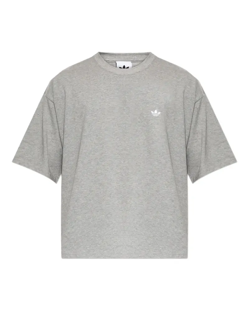adidas T-Shirt mit Logo - Grau Grau