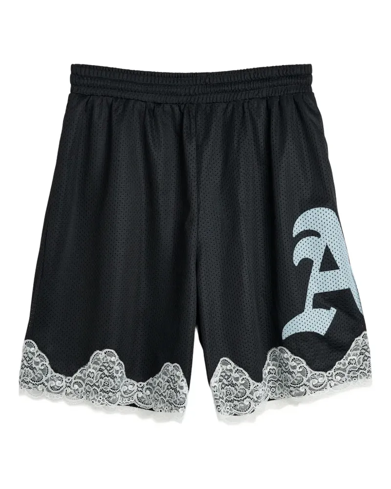 Aries Shorts mit Spitzendetail - Schwarz Schwarz