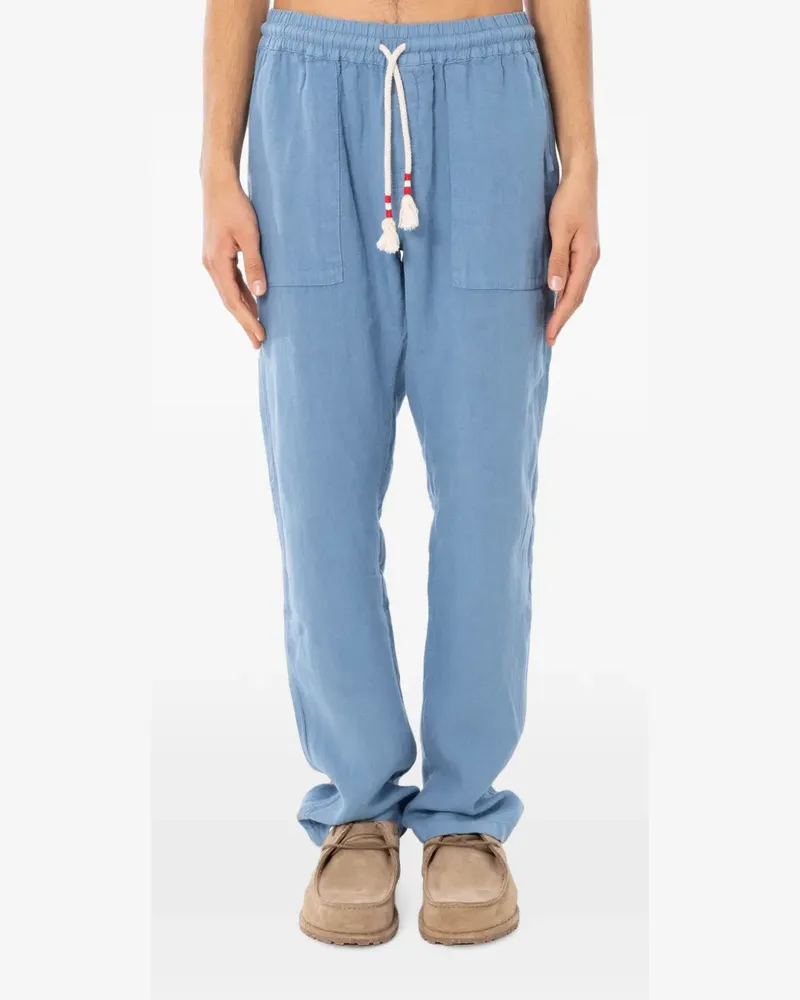 MC2 Saint Barth Calais linen tapered trousers - Blau Blau