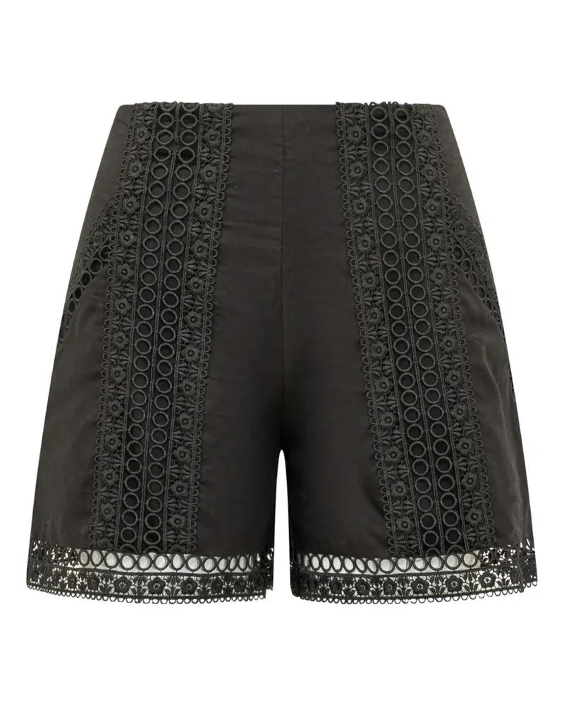 Charo Ruiz Oralia lace-trim shorts - Schwarz Schwarz