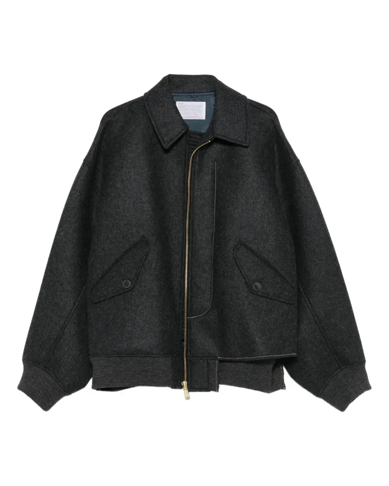 kolor zip-up flap-pocket jacket - Grau Grau