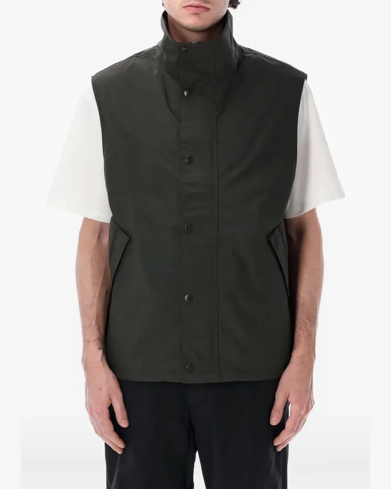 nanamica high-neck press-stud vest - Grün Grün