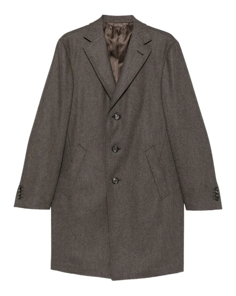Canali Mantel mit fallendem Revers - Braun Braun