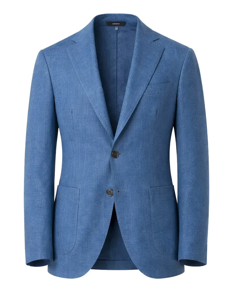 Tombolini notched-lapel single-breasted blazer - Blau Blau