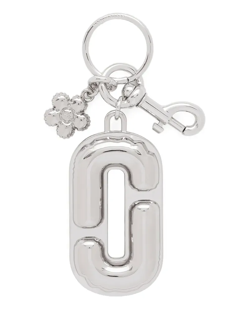 Marc Jacobs The J Marc Schlüsselanhänger mit Blumenverzierung - Silber Silber