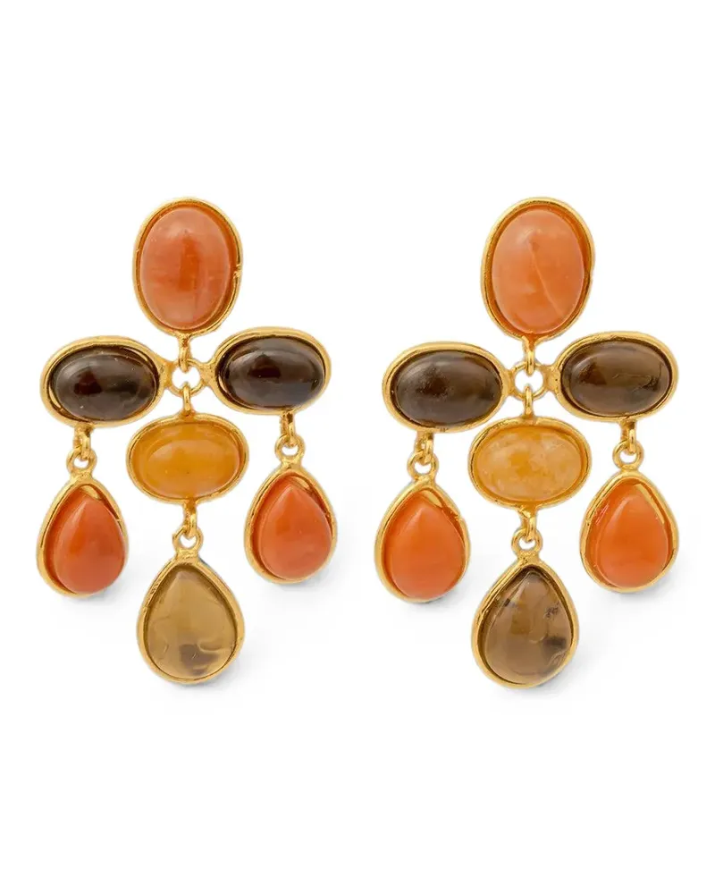 Sylvia Toledano Valse stone-embellished drop earrings - Orange Orange