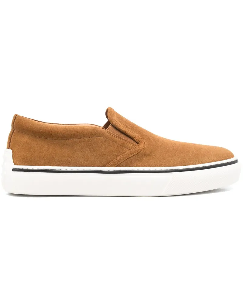TOD'S Slip-On-Sneakers aus Wildleder - Braun Braun