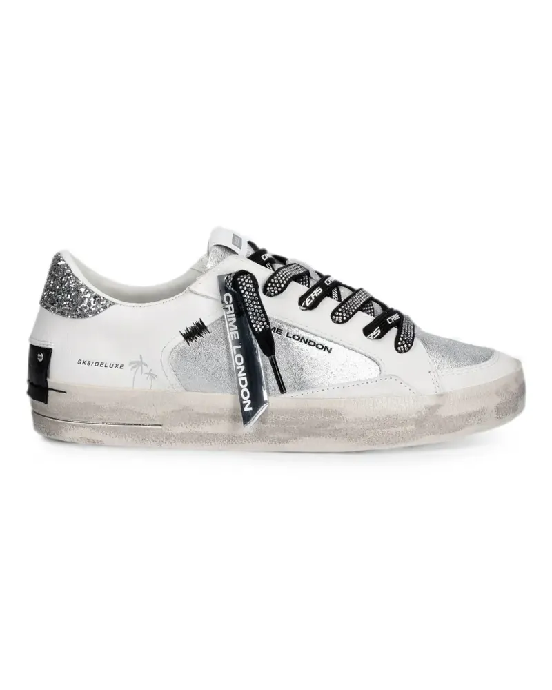 Crime SK8 Deluxe glitter-detail sneakers - Weiß Weiß