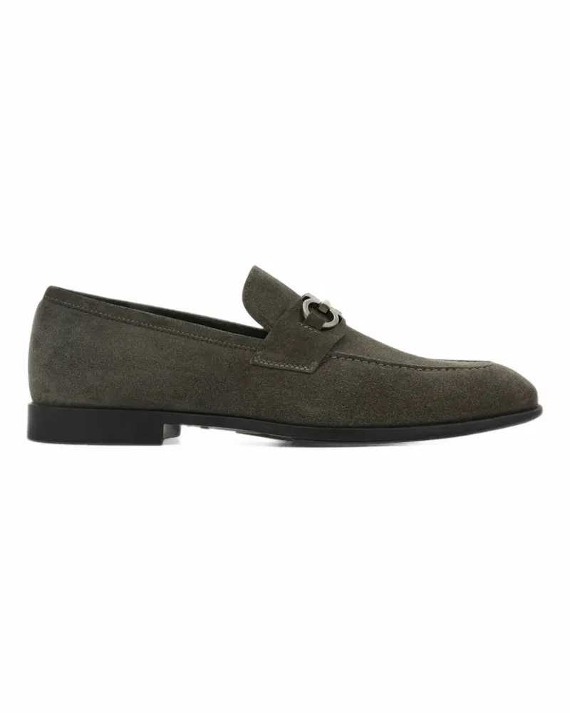 Ferragamo Mokassins mit Gancini-Detail - Grau Grau