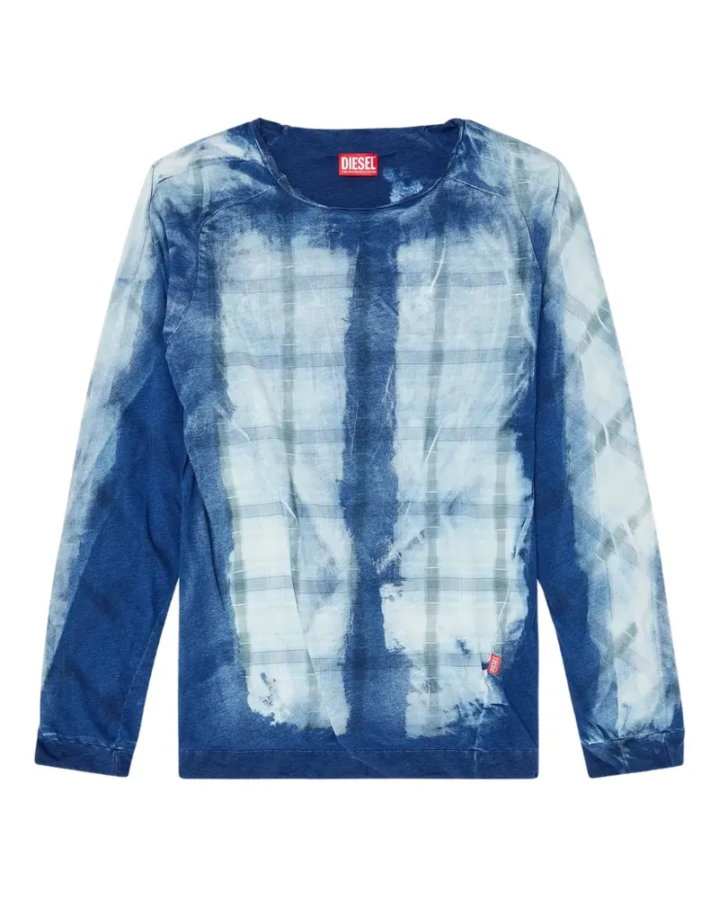 Diesel T-Anton check-pattern T-shirt - Blau Blau