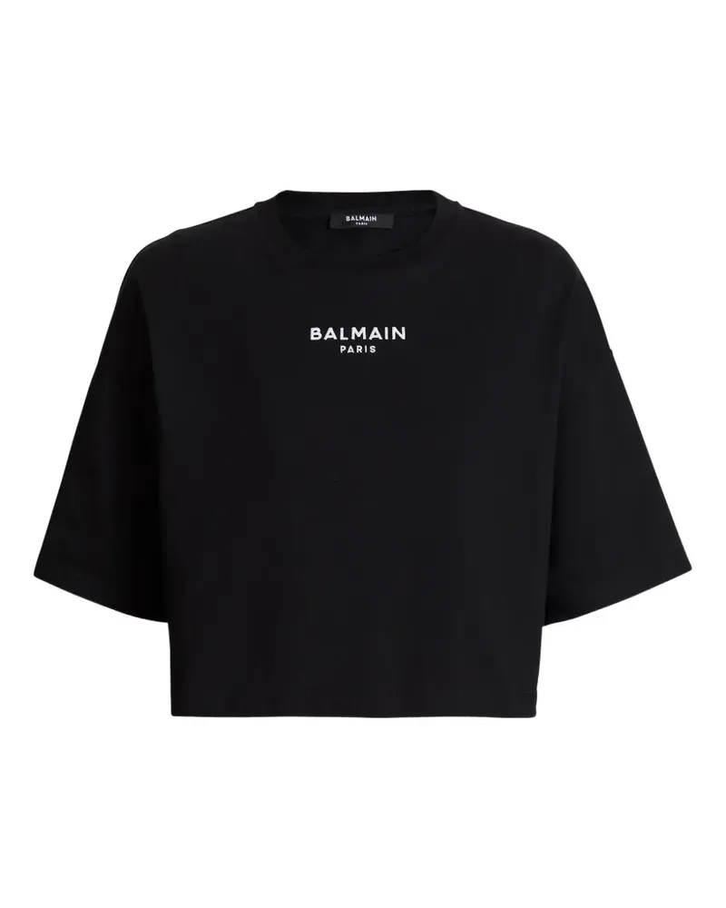 Balmain Paris embroidered T-shirt - Schwarz Schwarz