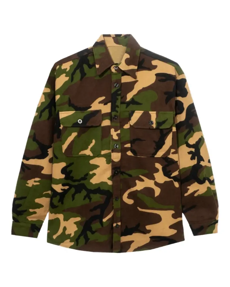 Anti Social Social Club Dialtone Camouflage-Hemd - Grün Grün