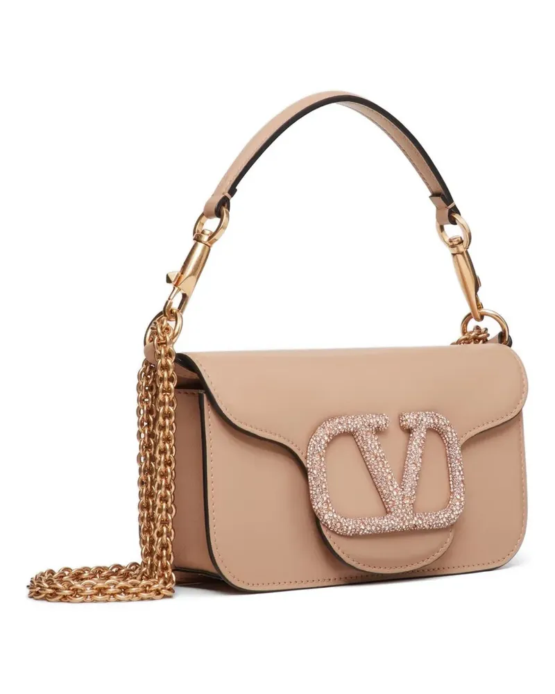Valentino Garavani Kleine Locò Schultertasche mit Juwelen-Logo - Rosa Rosa