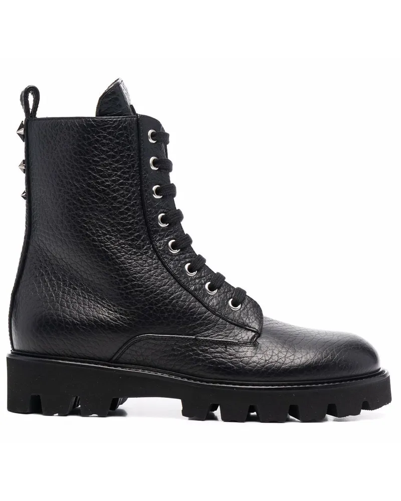 Philipp Plein Stiefeletten mit Schnürung - Schwarz Schwarz