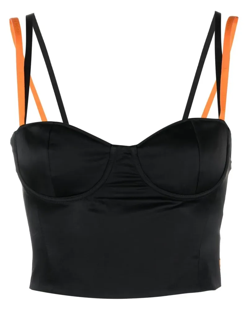 Heron Preston Handle with Care Korsett-Top - Schwarz Schwarz