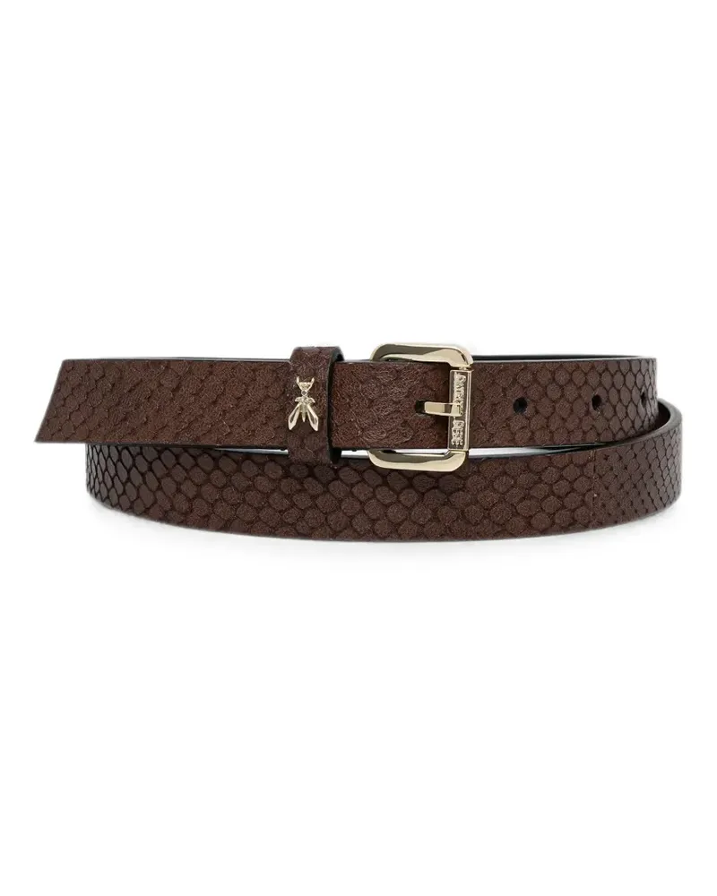 Patrizia Pepe snake-effect Fly belt - Braun Braun