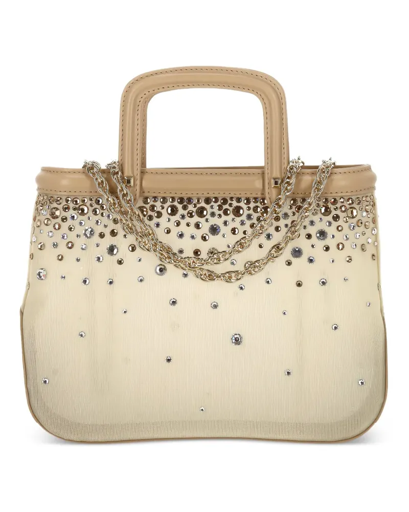 Rodo embellished chain tote bag - Nude Nude