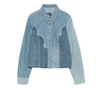Jacke im Patchwork-Look - Blau